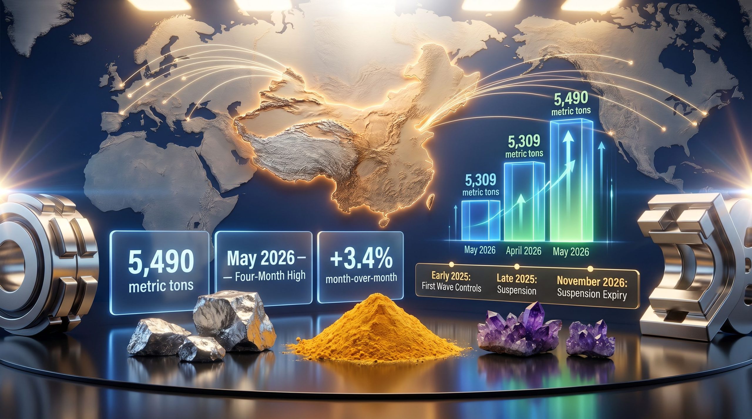 China Rare Earth Exports Rise to Four-Month High in 2026